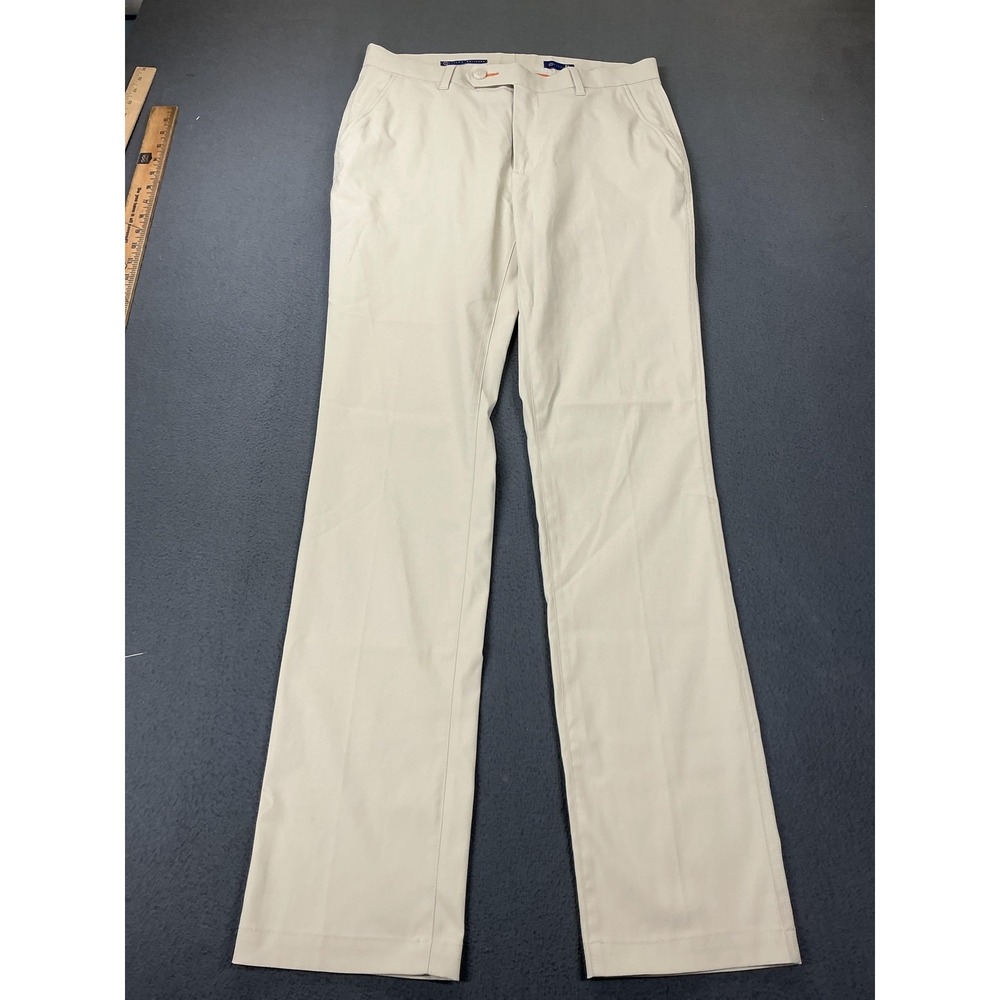 Stitch‎ Pants Mens 32x32 Beige Regular Fit Chino Microfiber Stretch Casual